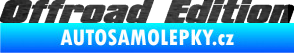 Samolepka Offroad edition 002 nápis škrábaný kov černý