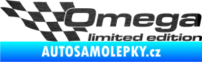 Samolepka Omega limited edition levá škrábaný kov černý