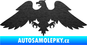 Samolepka Orlice 002 levá škrábaný kov černý