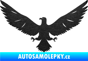 Samolepka Orlice 004 levá škrábaný kov černý