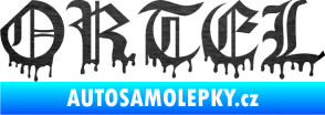 Samolepka Ortel škrábaný kov černý