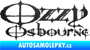 Samolepka Ozzy Osbourne 002 škrábaný kov černý