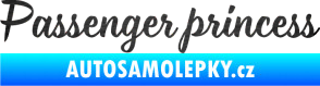 Samolepka Passenger Princess 001 nápis škrábaný kov černý