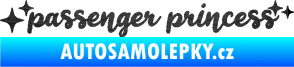 Samolepka Passenger Princess 002 nápis s hvězdičkami škrábaný kov černý