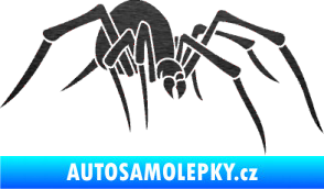 Samolepka Pavouk 002 - pravá škrábaný kov černý
