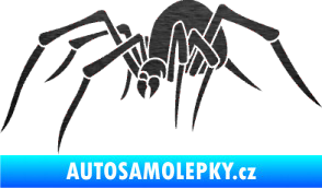 Samolepka Pavouk 002  levá škrábaný kov černý