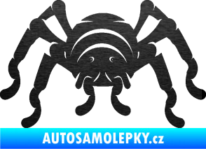 Samolepka Pavouk 018 škrábaný kov černý