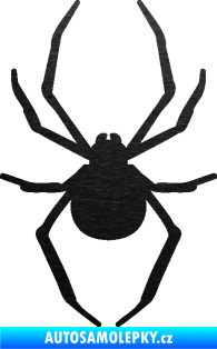 Samolepka Pavouk 021 škrábaný kov černý