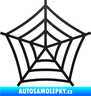 Samolepka Pavučina škrábaný kov černý