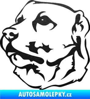 Samolepka Pes 104 levá Labrador škrábaný kov černý