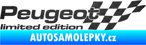 Samolepka Peugeot limited edition pravá škrábaný kov černý