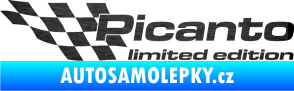 Samolepka Picanto limited edition levá škrábaný kov černý