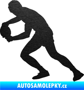 Samolepka Ping pong 004 levá škrábaný kov černý