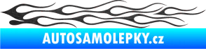 Samolepka Plameny 005 škrábaný kov černý