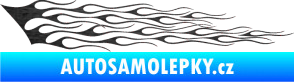 Samolepka Plameny 011 škrábaný kov černý