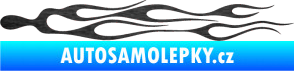 Samolepka Plameny 019 škrábaný kov černý
