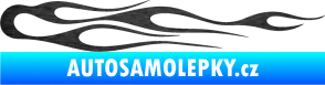 Samolepka Plameny 024 škrábaný kov černý