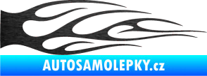 Samolepka Plameny 059 škrábaný kov černý