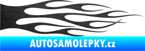 Samolepka Plameny 069 škrábaný kov černý
