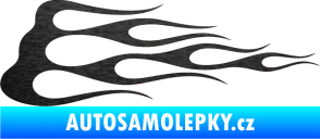 Samolepka Plameny 074 škrábaný kov černý