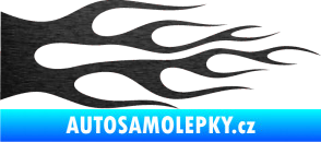 Samolepka Plameny 087 škrábaný kov černý