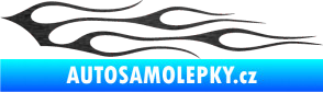 Samolepka Plameny 100 škrábaný kov černý