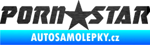 Samolepka Porn star  škrábaný kov černý