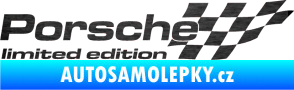 Samolepka Porsche limited edition pravá škrábaný kov černý