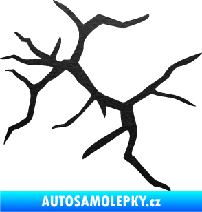 Samolepka Prasklina 007 škrábaný kov černý