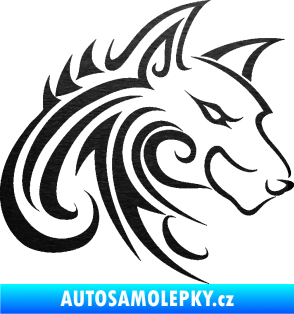 Samolepka Predator tattoo 001 pravá škrábaný kov černý