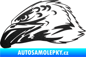 Samolepka Predators 015 levá škrábaný kov černý
