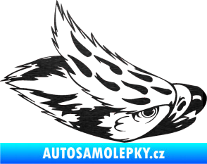 Samolepka Predators 022 pravá škrábaný kov černý