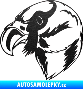 Samolepka Predators 025 levá škrábaný kov černý