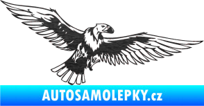 Samolepka Predators 028 pravá sup škrábaný kov černý