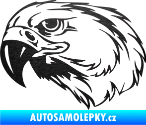 Samolepka Predators 031 levá škrábaný kov černý