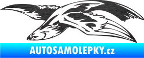 Samolepka Predators 032 levá škrábaný kov černý
