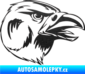 Samolepka Predators 037 pravá škrábaný kov černý