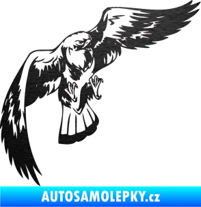 Samolepka Predators 041 pravá škrábaný kov černý