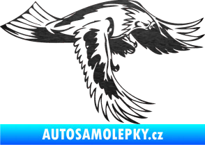 Samolepka Predators 048 pravá škrábaný kov černý