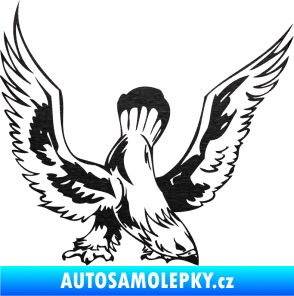 Samolepka Predators 051 pravá škrábaný kov černý