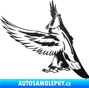 Samolepka Predators 054 levá orel škrábaný kov černý