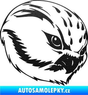 Samolepka Predators 057 pravá škrábaný kov černý