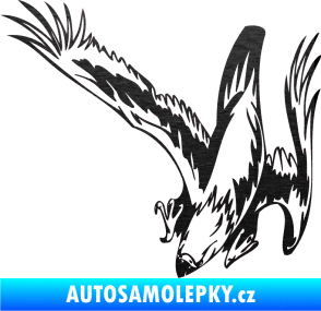 Samolepka Predators 069 levá škrábaný kov černý