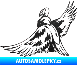 Samolepka Predators 071 levá sup škrábaný kov černý