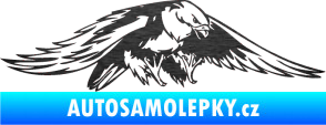Samolepka Predators 074 pravá škrábaný kov černý
