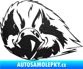 Samolepka Predators 079 levá škrábaný kov černý