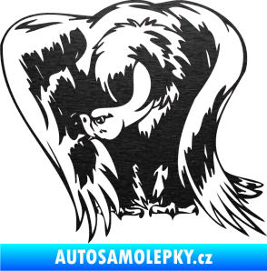 Samolepka Predators 083 levá sup škrábaný kov černý