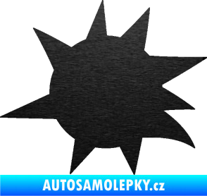 Samolepka Průstřel 004 levá škrábaný kov černý