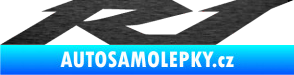 Samolepka R1 001 škrábaný kov černý
