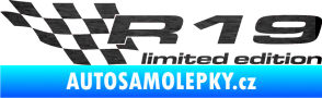 Samolepka R19 limited edition levá škrábaný kov černý